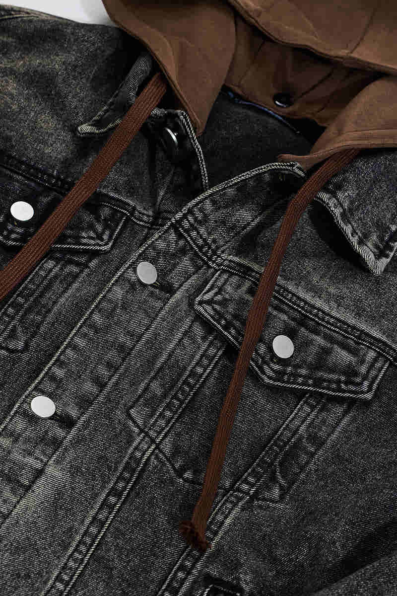 DARK GREY DENIM SHACKET FOR MEN'S - STYLOPEX